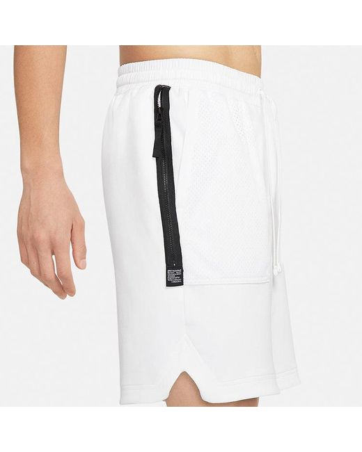 Nike White Therma Flex Exploration Basketball Shorts for men