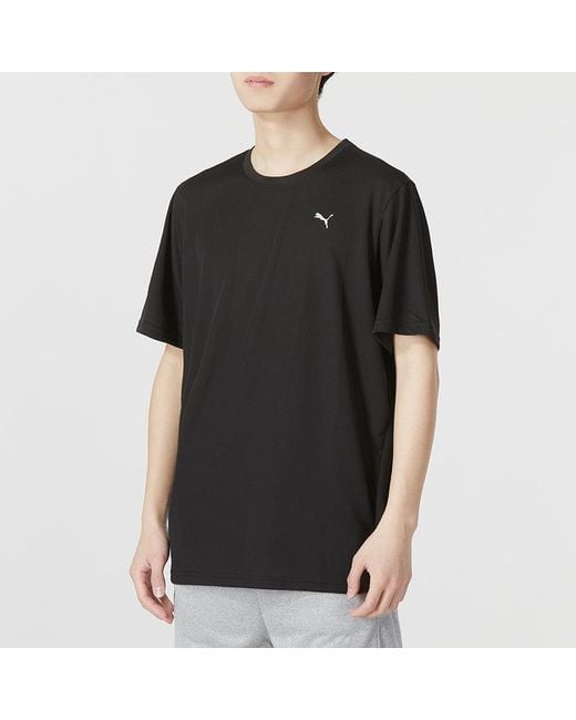 PUMA Black Training Logo T-Shirt for men