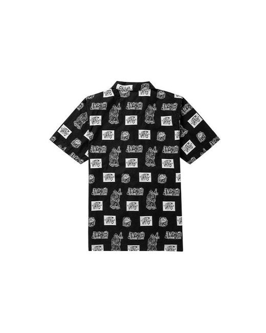 Vans Black X Duyanaizi Series Printing Pattern Casual Sports Short Sleeve Shirt for men