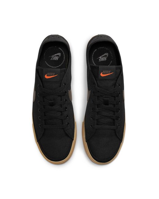 Nike Black Court Legacy Canvas Gum' for men