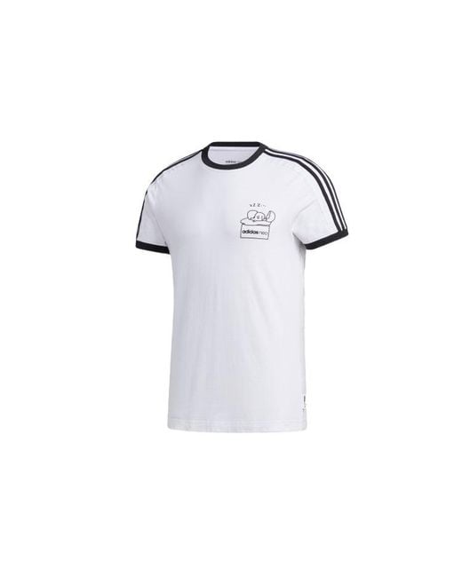 Adidas White Neo Crossover Sports Short Sleeve for men