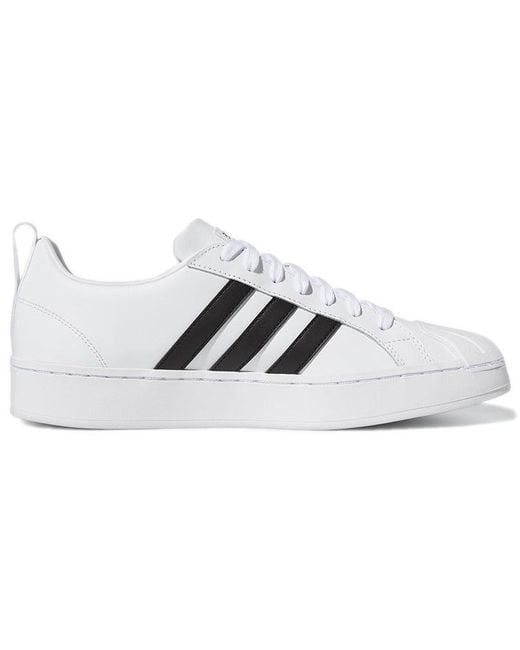 Adidas White Streetcheck Cloudfoam Court Low for men