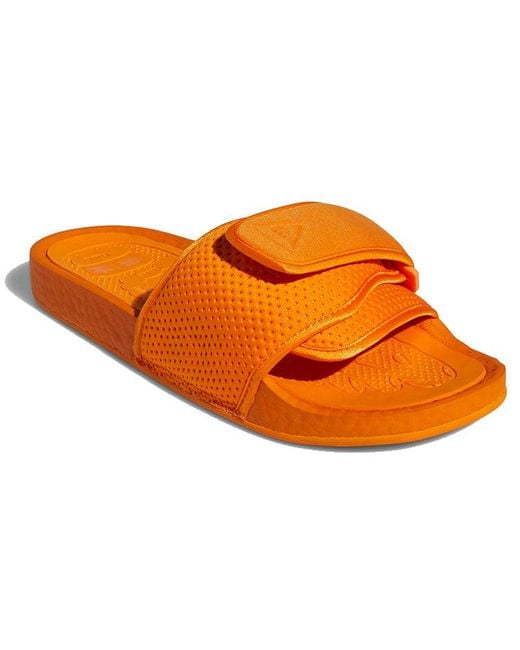Adidas Orange X Pharrell Boost Slides 'Bright'