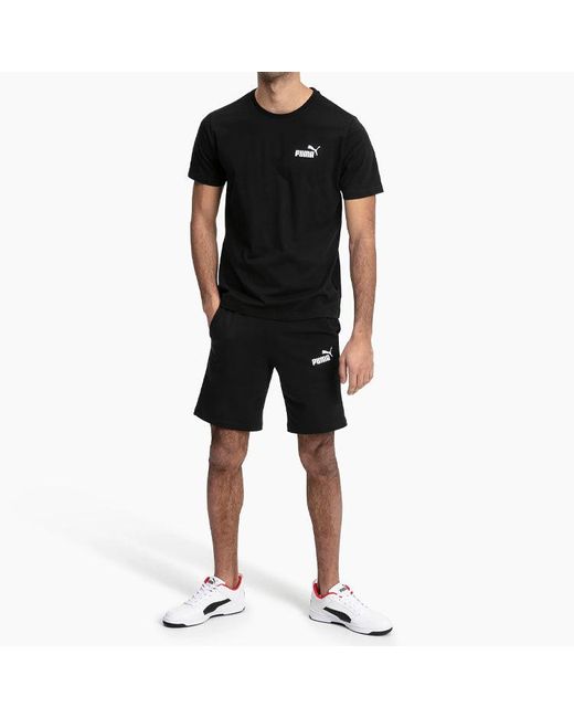 PUMA Black Essential Logo Shorts for men