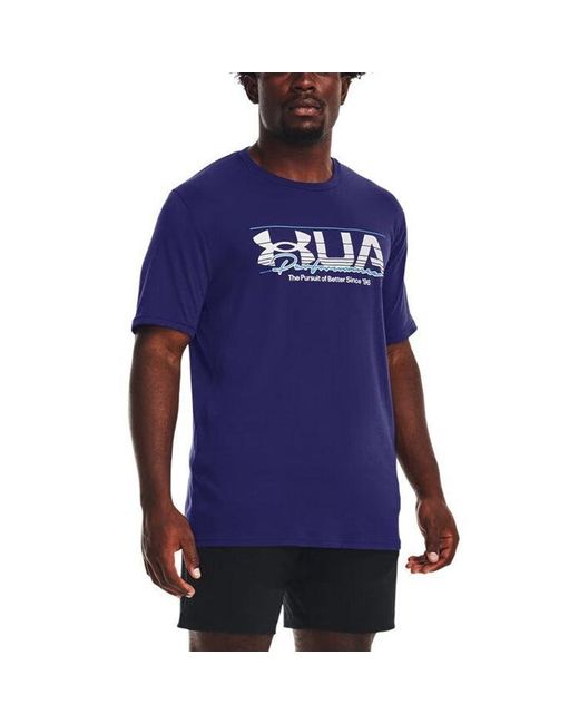 Under Armour Blue Training Graphics T-Shirt for men
