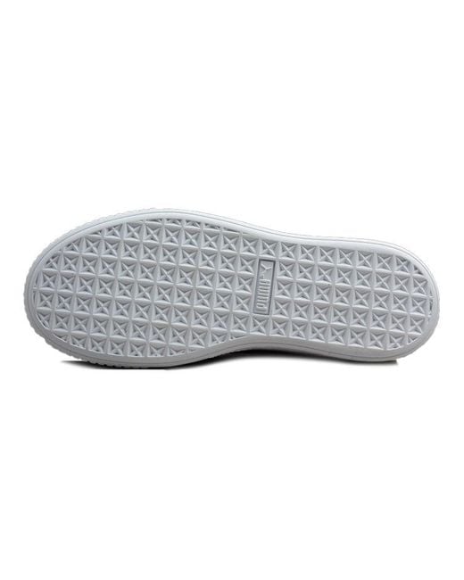 PUMA White (Wmns) Basket Platform