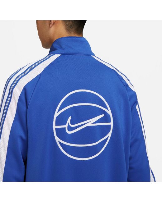 Nike Blue Lightweight Full-Zip Basketball Jacket for men