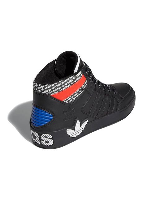 Adidas Black Hard Court High 'Overbranding' for men