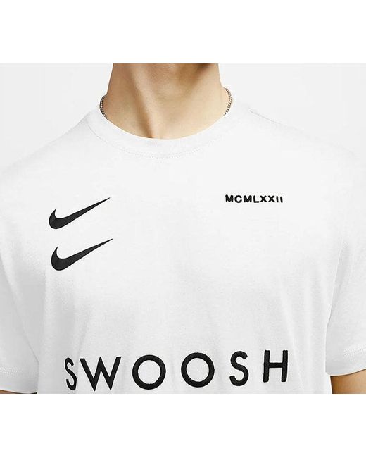 Nike White Sportswear Swoosh Sports Short Sleeve for men