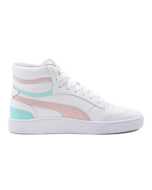 PUMA White Ralph Sampson Mid K Mid-Top Sneakers for men
