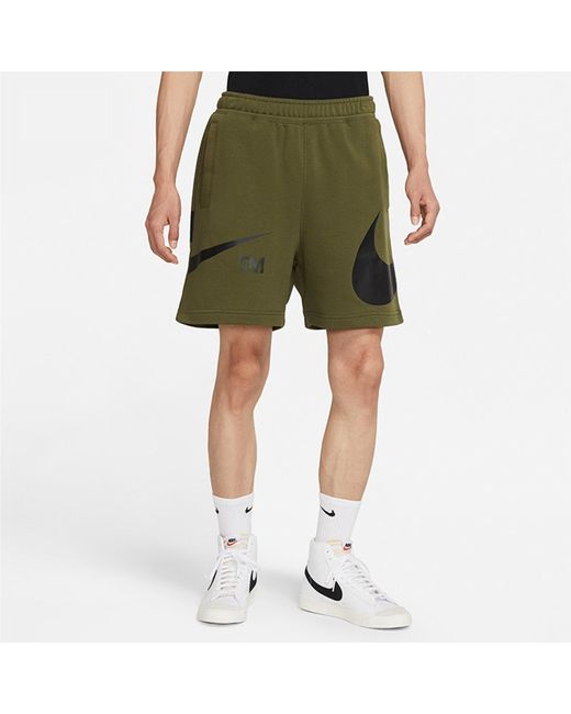 Nike Green Sportswear Swoosh Logo Sports Shorts for men
