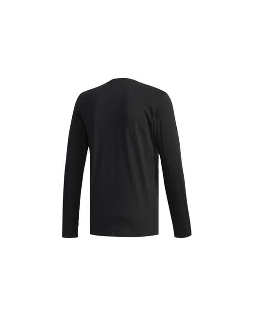 Adidas Black Neo M Ce Lnr Ls Logo Printing Round Neck Long Sleeves for men
