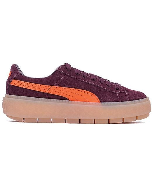 PUMA Pink (Wmns) Suede Platform Trace 'Winetasting Flame'