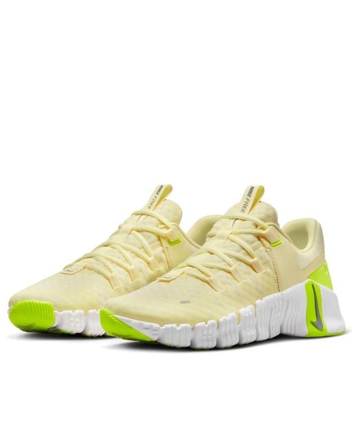 Nike White (Wmns) Free Metcon 5 'Citron Tint Volt'