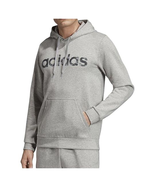 Adidas Gray E Camo Lin Swea Sports Hooded Shirt Sweatermen for men