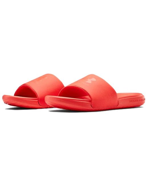 Under Armour Red Ansa Fixed Slide 'Beta' for men