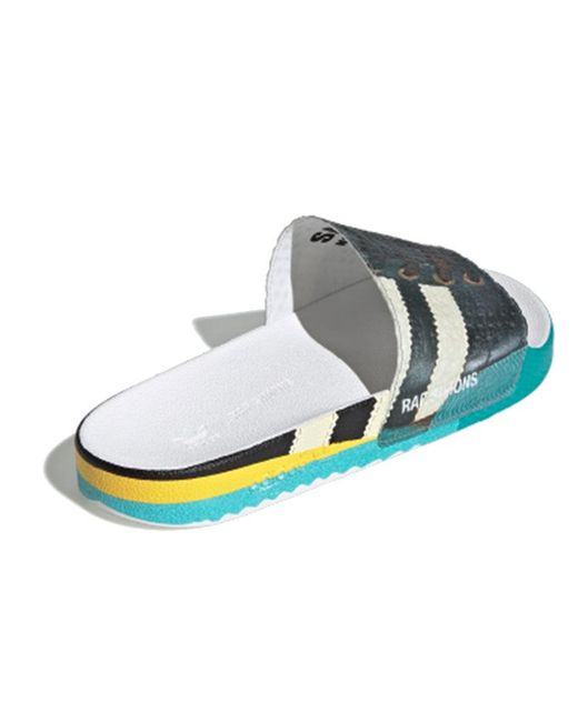 Adidas Blue X Raf Simons Samba Adilette Slides 'Trompe L'Oeil' for men