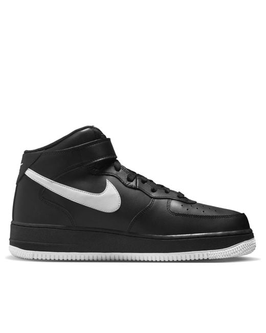 Nike Air Force 1 Mid '07 Shoes In Black, for men