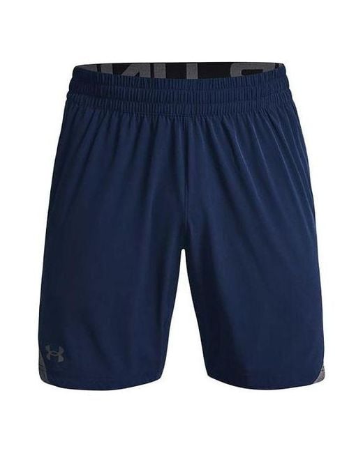Under Armour Blue Elevated Woven Sports Shorts for men