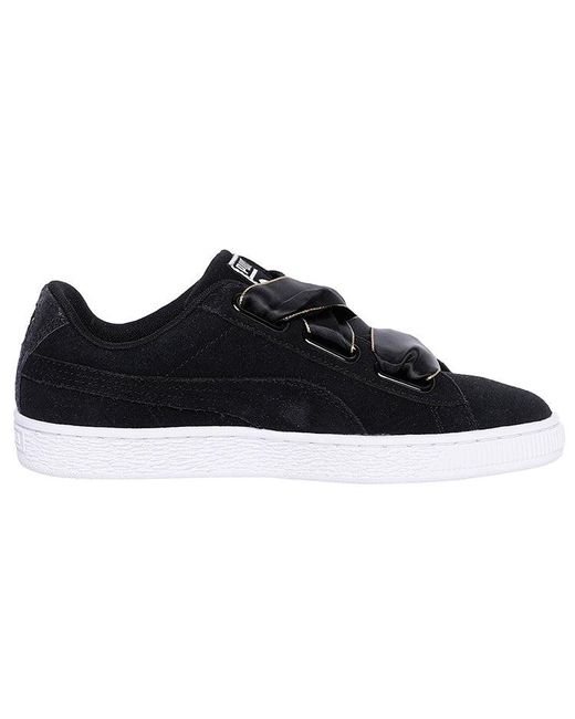 PUMA Black (Wmns) Suede Heart Galaxy