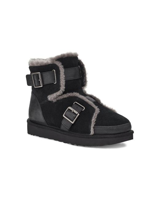 Ugg Black (Wmns) Dune Mini Buckle Boot Fleece Lined