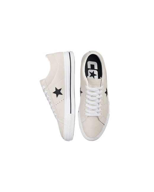 Converse White One Star Pro Suede Low 'Egret' for men