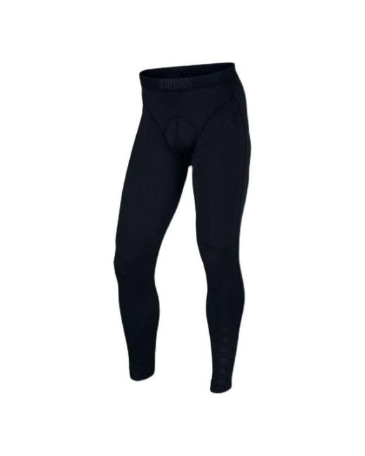 Nike Blue Jordan Brand Solid Color Tight High Elasticity Gym Pants/Trousers/Joggers for men