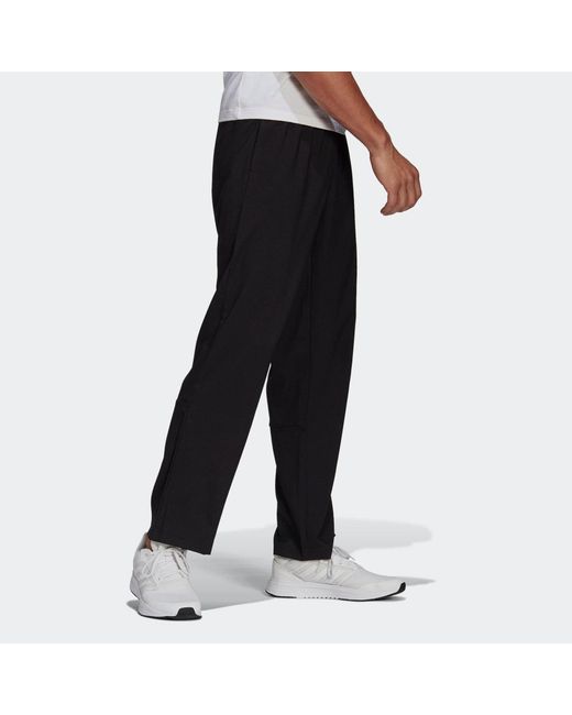 Adidas Gray M D2M Wv Pnt Loose Sports Woven Long Pants for men
