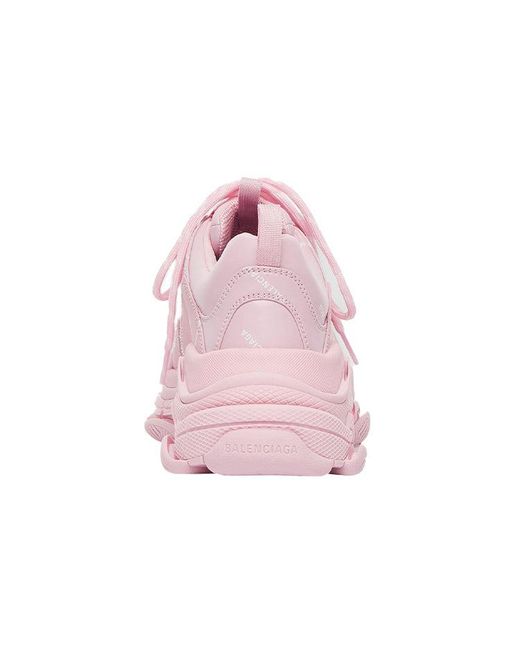 Balenciaga Pink (Wmns) Triple S Sneaker 'Allover Logo