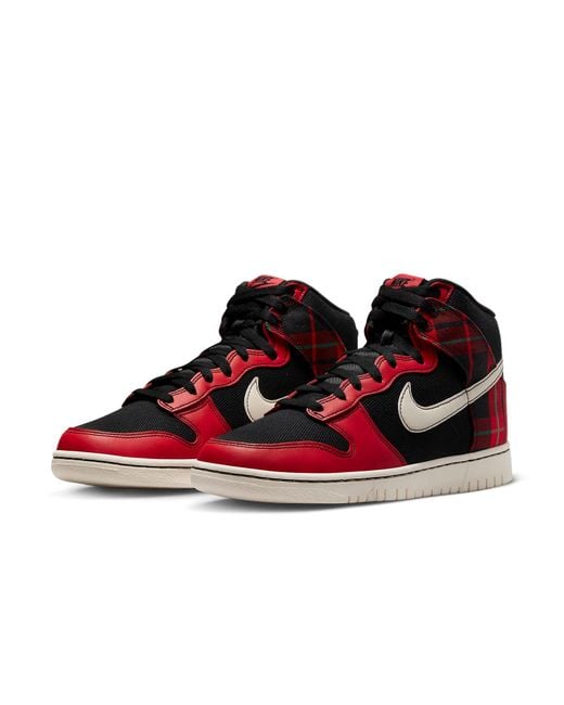 Nike Red Dunk High Se 'Tartan Plaid' for men