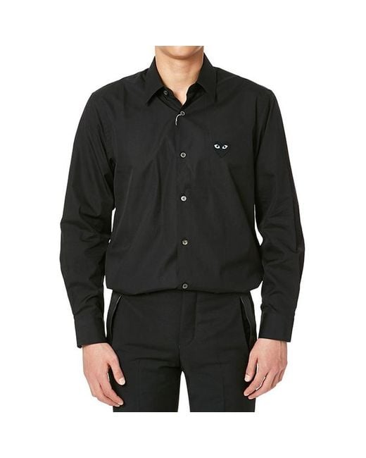 COMME DES GARÇONS PLAY Black Emblem Button Down for men