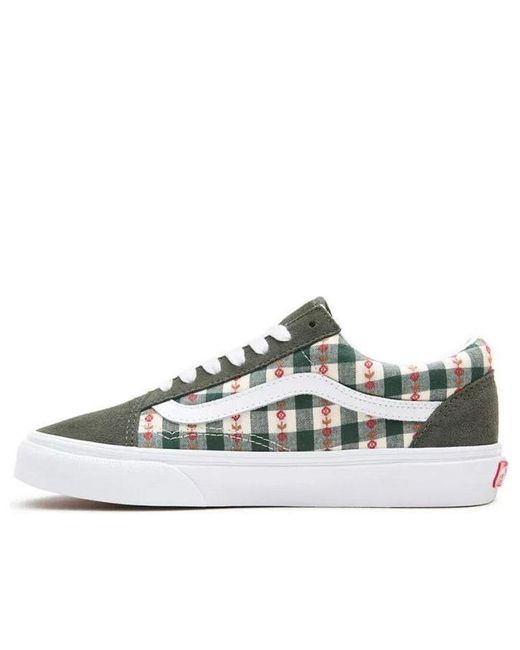 Vans Old Skool 'Whitegreen Plaid' for men