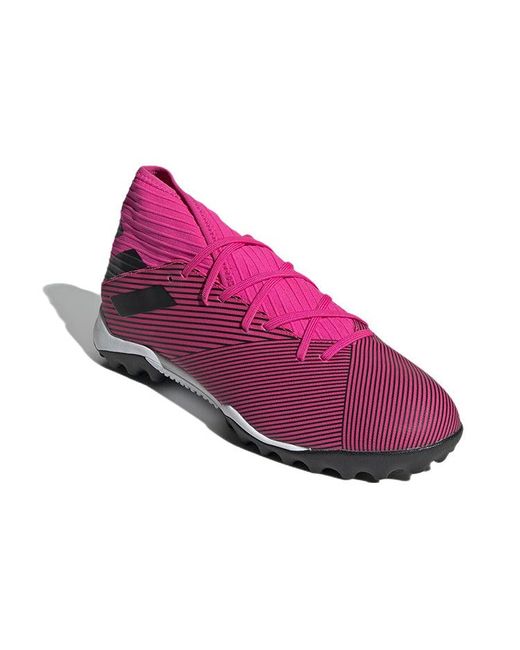 Adidas Purple Nemeziz 19.3 Turf 'Shock' for men