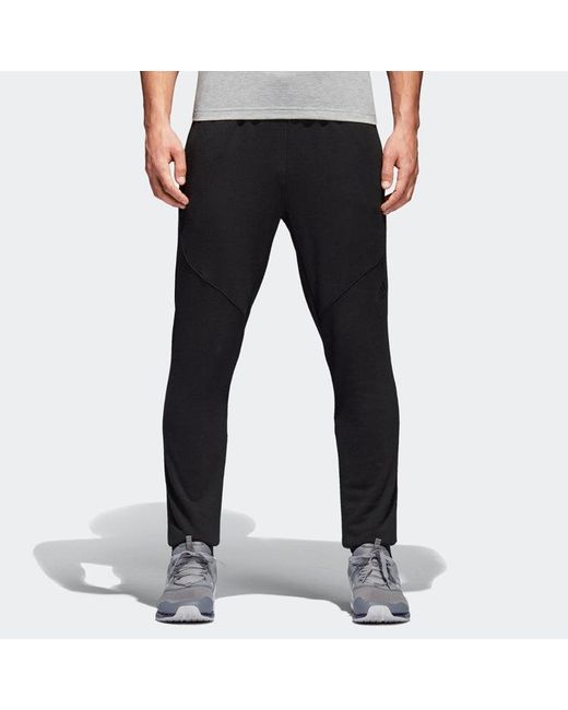 Adidas Black Zipper Front Bag Exercise Pants for men