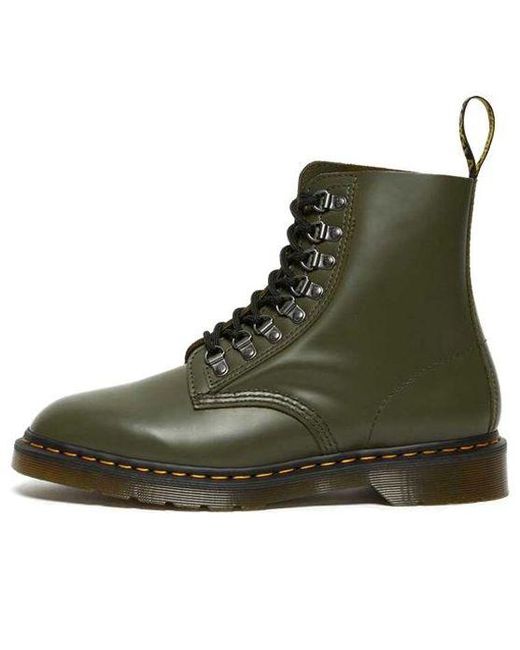 Dr. Martens Green 1460 Pascal Verso Stylish Simplicity Waterproof Wear-Resistant Mid Tops Martin Boots Couple Style for men