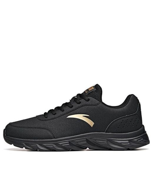 Anta Black Running Series Sneakers Leather for men