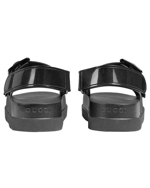 Gucci Black (Wmns) Mini Double G Sandal Rubber'