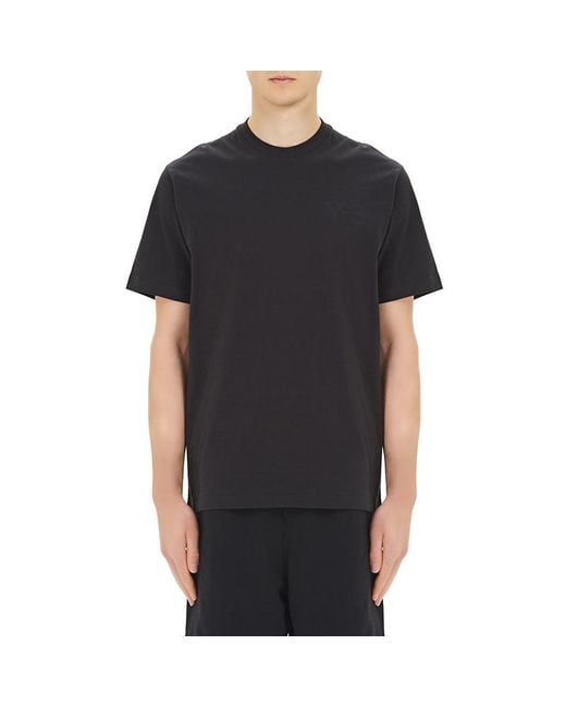 Adidas Black Y-3 Solid Color Casual Short Sleeve for men