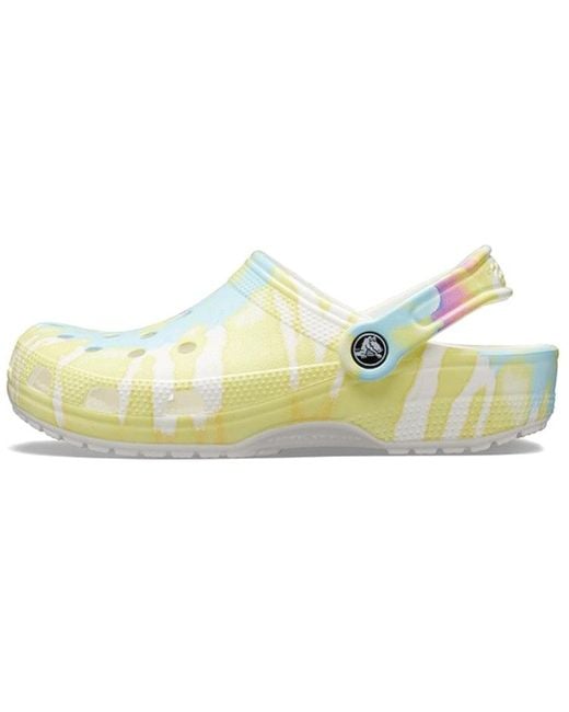 CROCSTM Blue Classic Clog Tie Dye Beach Sandals