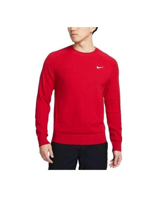 Nike Red Dri-Fit Long Sleeve T-Shirt for men