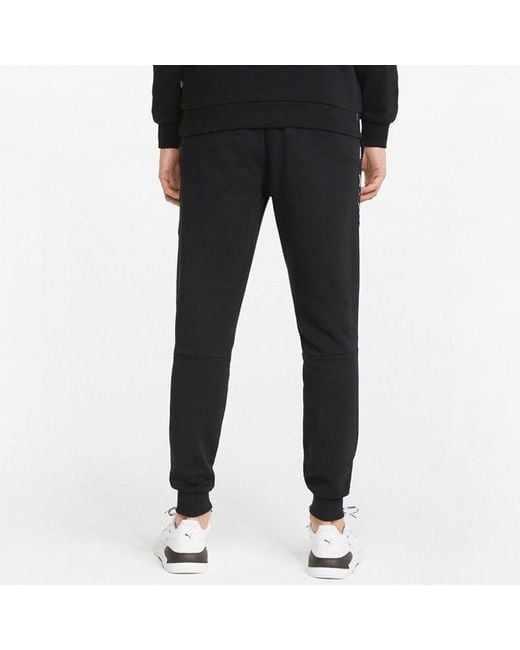 PUMA Black Ess+ Tape Sweatpants for men
