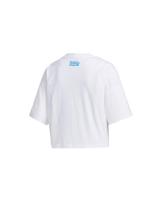 Adidas Blue (Wmns) Neo Donald Duck Sports Short Sleeve
