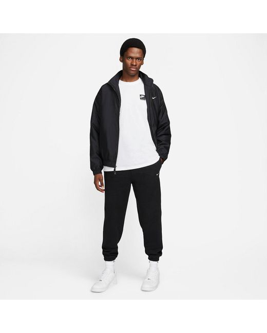 Nike Black Lab Solo Swoosh Satin Bomber Jacket Kumquat' for men