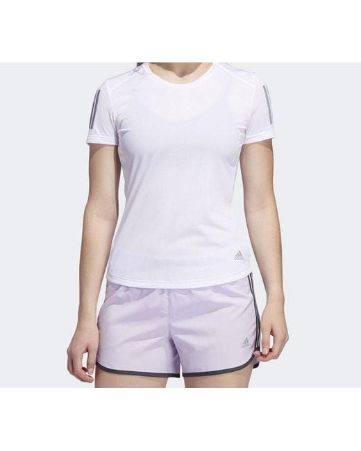 Adidas White (Wmns) Own The Run Tee Running Sports Short-Sleeve Tee