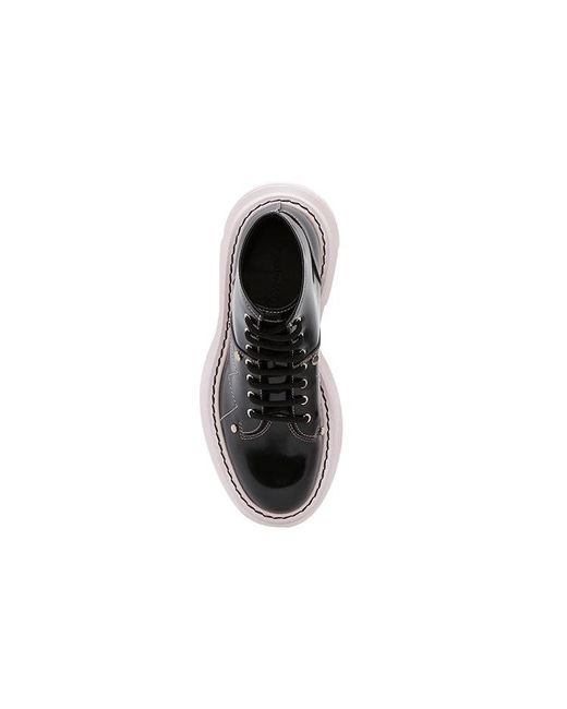 McQueen Black (Wmns) Tread Lace-Up Boot