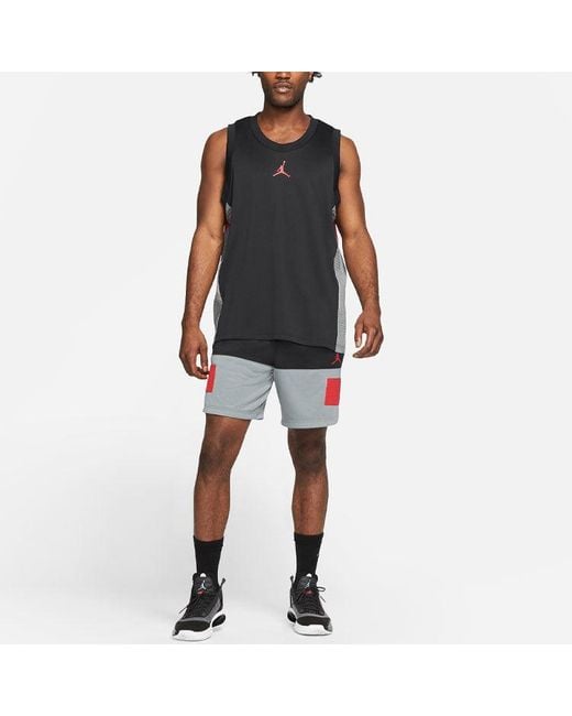 Nike Gray Dri-Fit Air Statement Splicing Quick-Dry Basketball Sports Vest for men