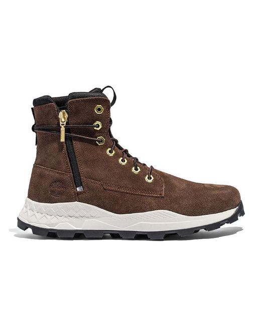 Timberland Brown Brooklyn Side Zip Boot Nubuck' for men