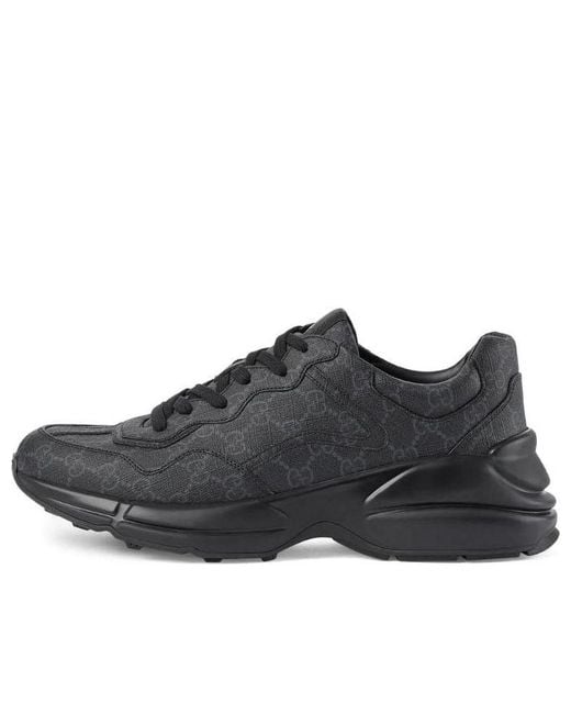 Gucci Black Gg Print Sneakers for men