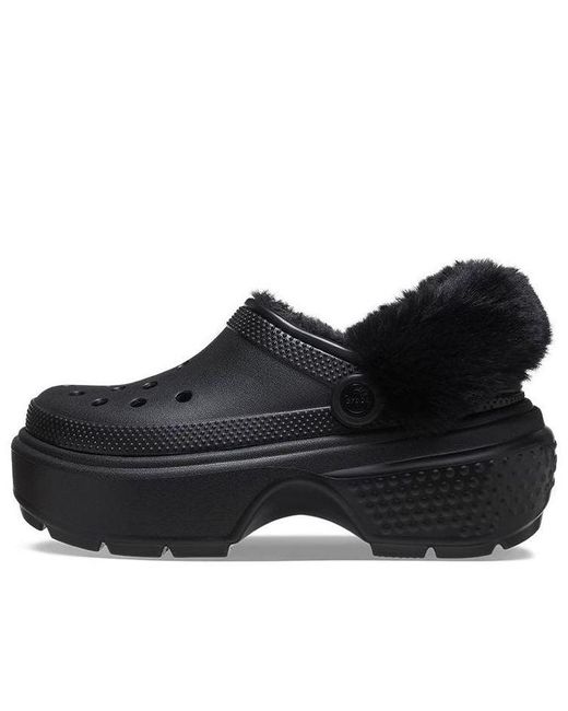 CROCSTM Black (Wmns) Stomp Lined Clogs