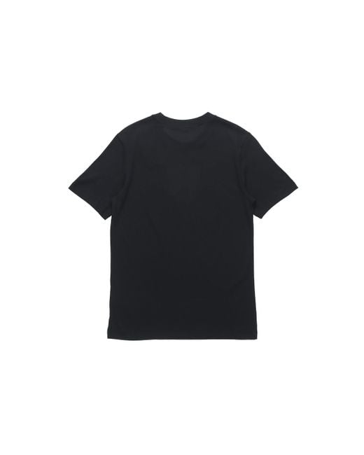 Nike Black Sportswear Logo Printing Round Neck Short Sleeve Obsidian for men